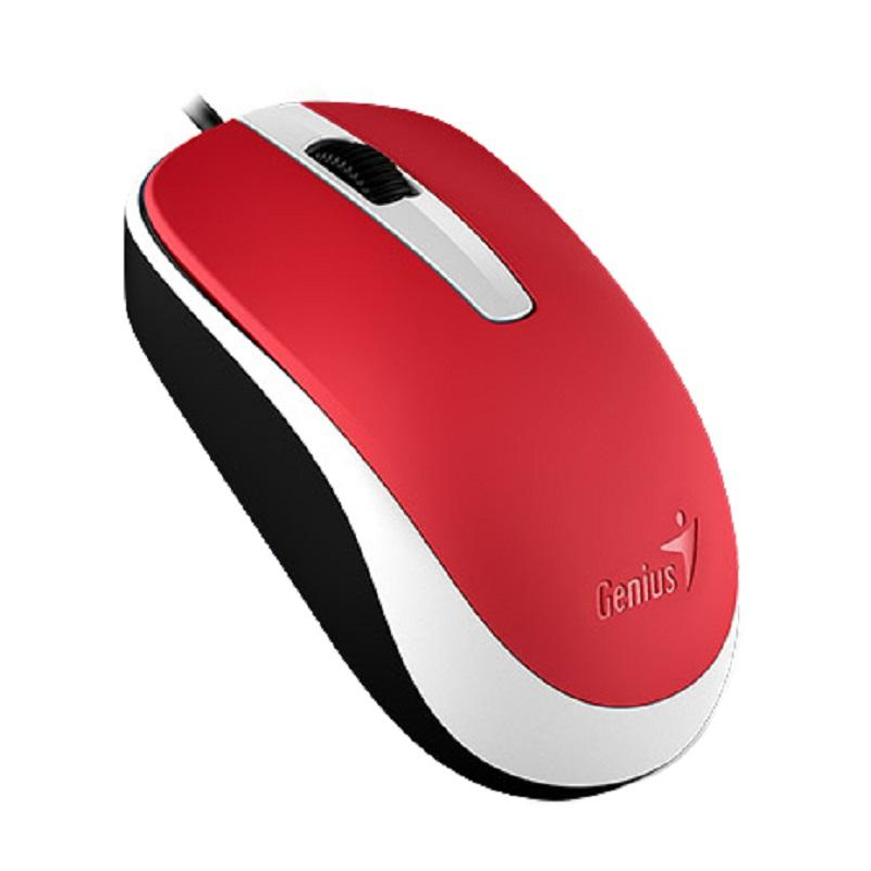 Мышь компьютерная Genius DX-120, USB,оптическая, 1000 DPI 1.5m, красный - фото 1