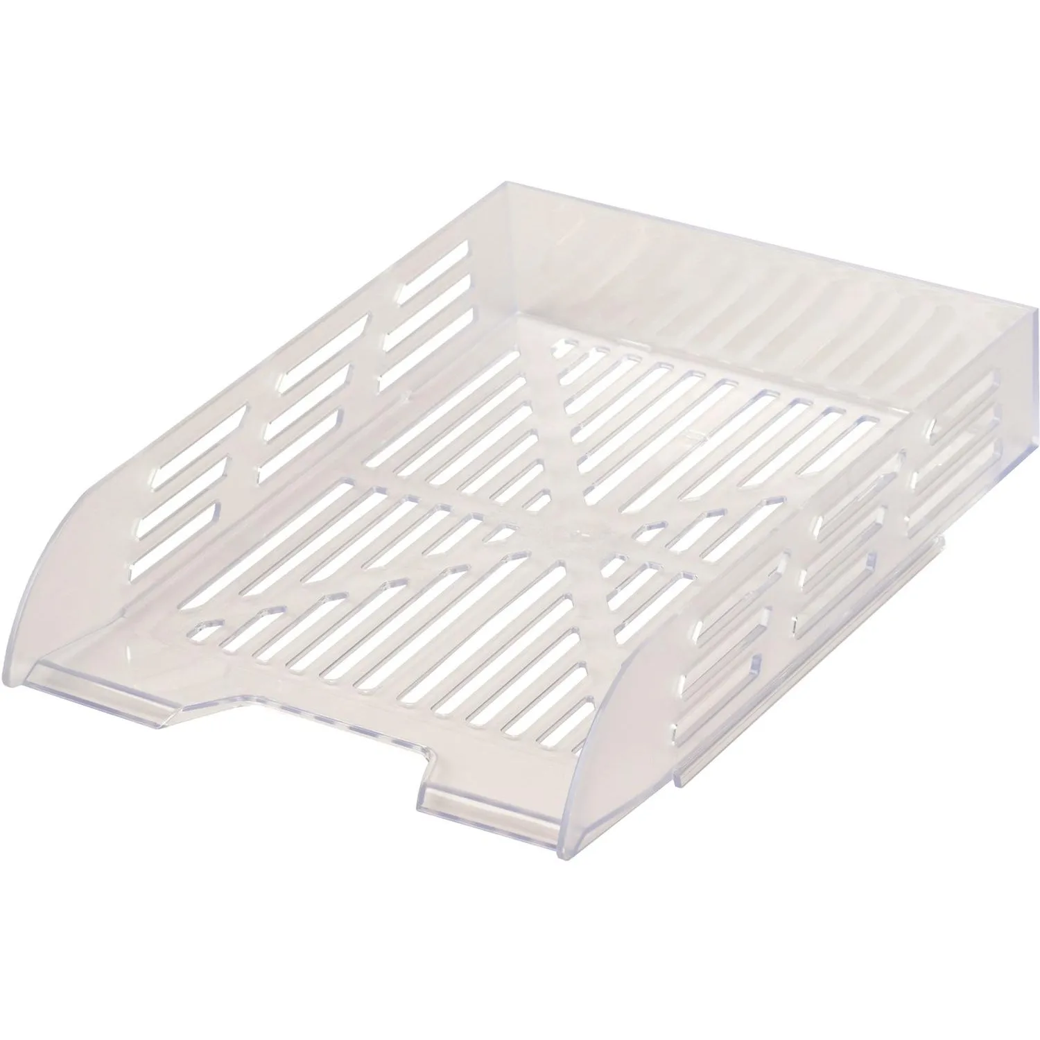 Лоток горизонтальный для бумаг Attache 3шт/наб на металл стерж прозрачный - фото 4