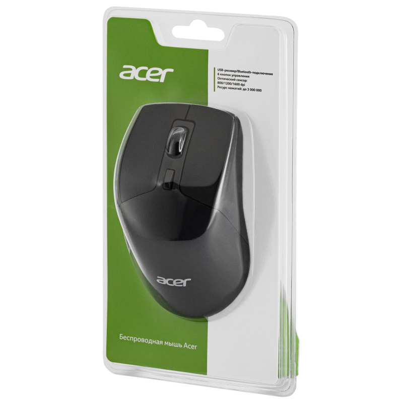 Мышь компьютерная Acer OMR170 black (1600dpi) wireless USB(ZL.MCEEE.00N) - фото 7
