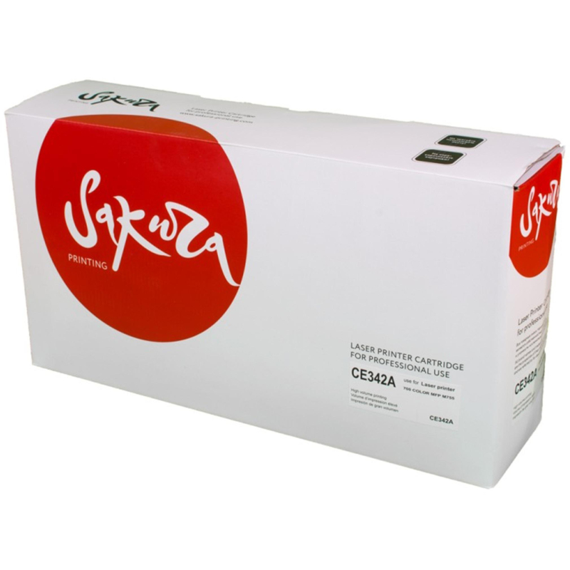 Картридж лазерный SAKURA CE342A желт. для HP LJ  700/775 - фото 2