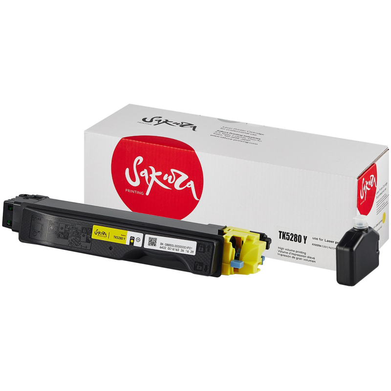 Картридж лазерный SAKURA TK-5280Y жел. для Kyocera Mita ECOSYS P6235cdn - фото 1
