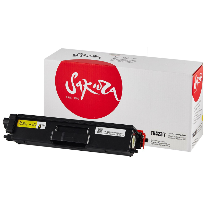 Картридж лазерный SAKURA TN-423Y жел. для Brother HL-8260/DCP-8400/MFC-8690 - фото 1