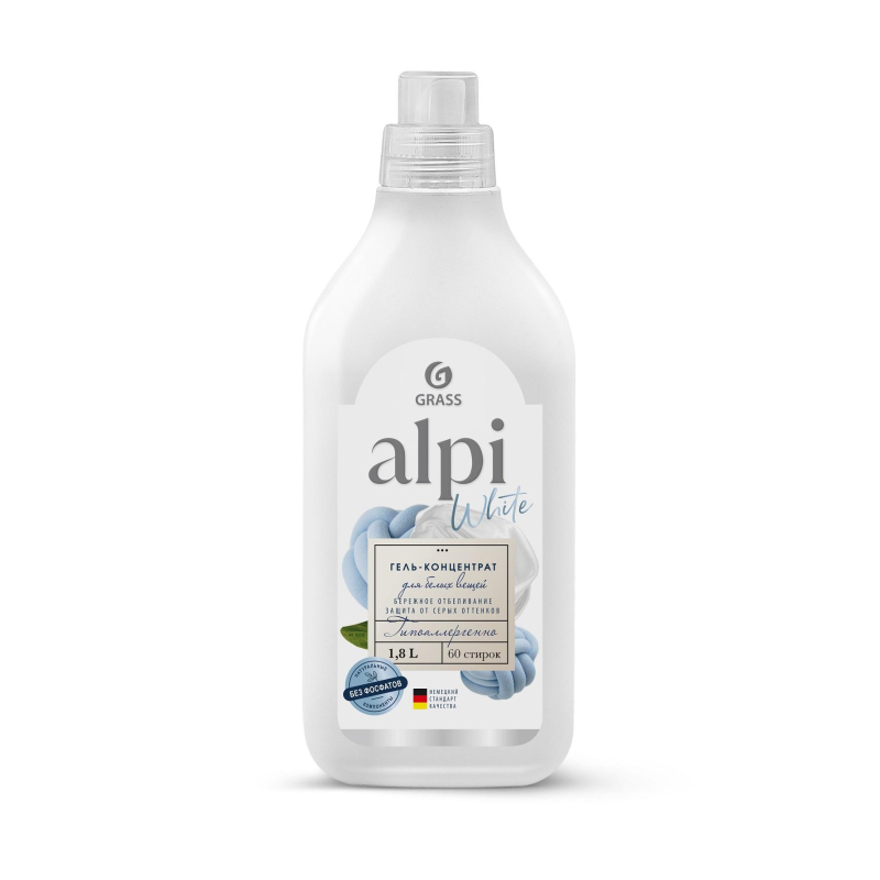 Гель для стирки ALPI white gel конц для белых вещей 1,8л - фото 1