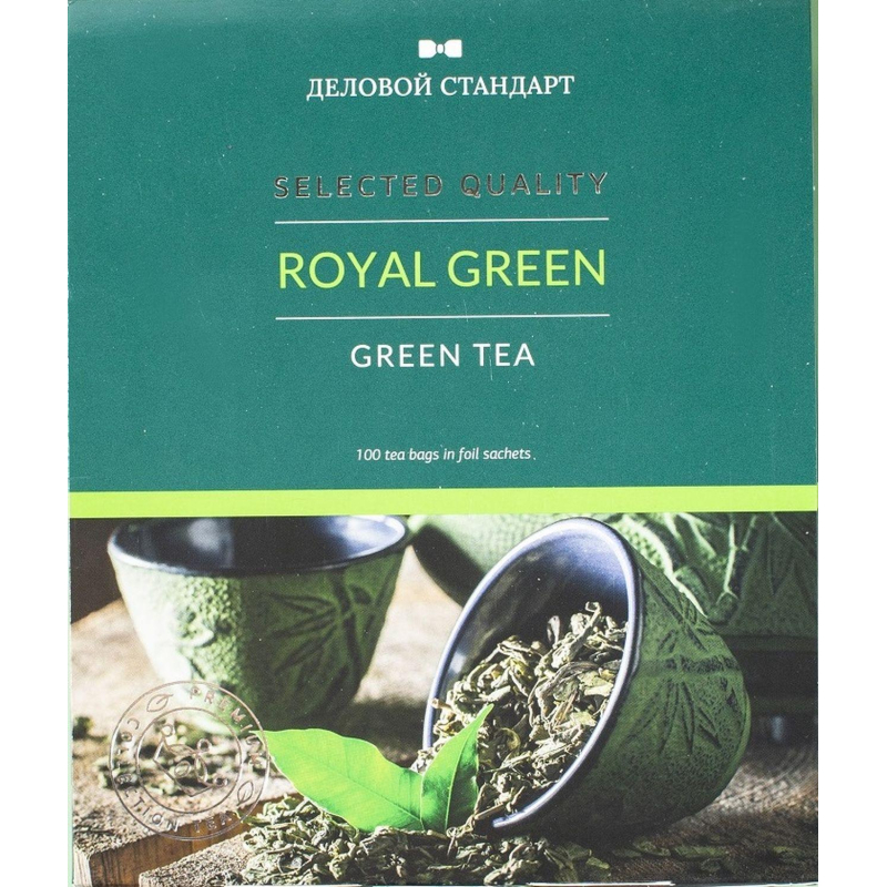 Чай Деловой Стандарт Royal Green tea зеленый, 100 пакx2гр - фото 1