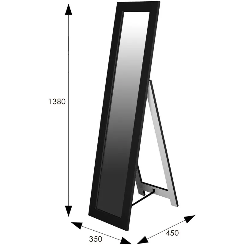 Зеркало ME_напольное BeautyStyle 8 (5657) 350х450х1380 черный - фото 6