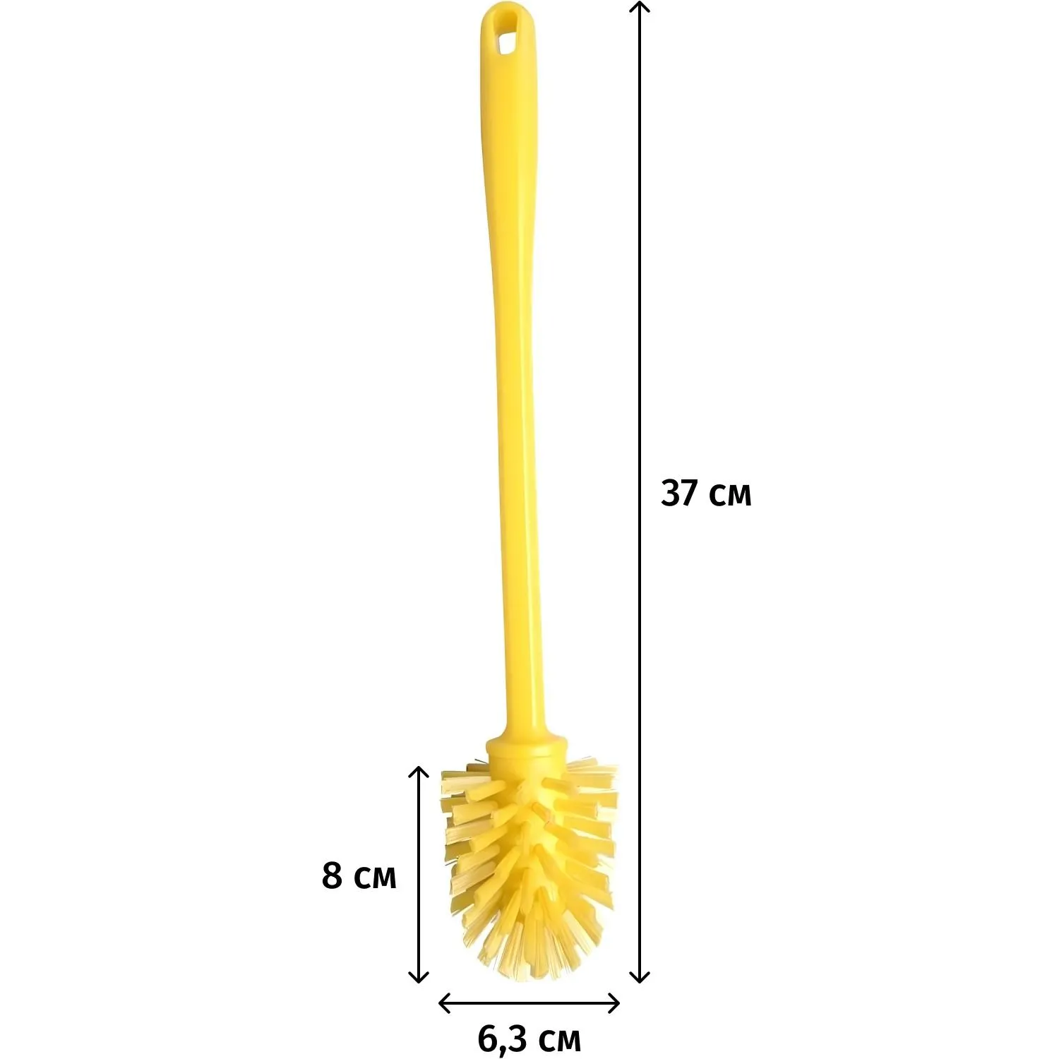 Ершик FBK для труб ручной круглый 63х80х370мм, пластик желтый 57156-4 - фото 2