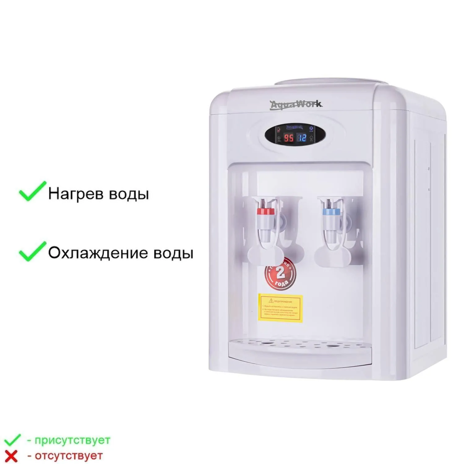 Кулер для воды Aqua Work 0.7TDR-ST белый - фото 4