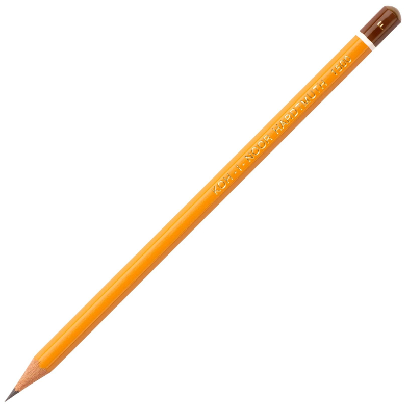 Карандаш чернографитный KOH-I-NOOR 1500, F, б/ласт,  150000F01170RU - фото 1