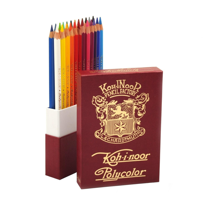 Карандаши цветные худож POLYCOLOR RETRO 3824 24цв/наб пенал 3824024020TK - фото 1