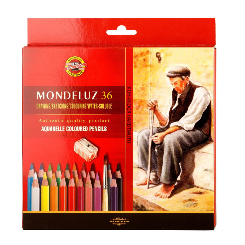 Карандаши акварельные MONDELUZ OLD MAN 3712 36цв/наб картон.уп 3712036003KZ - фото 1