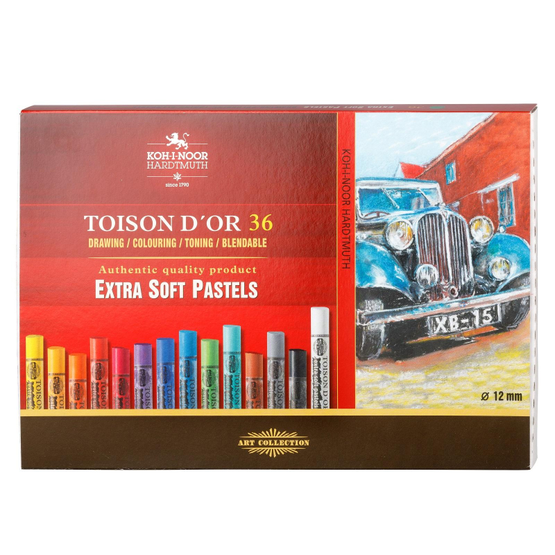 Пастель сухая худож. TOISON D`OR EXTRA SOFT 8555 36цв/наб карт 8555036001KZ - фото 1