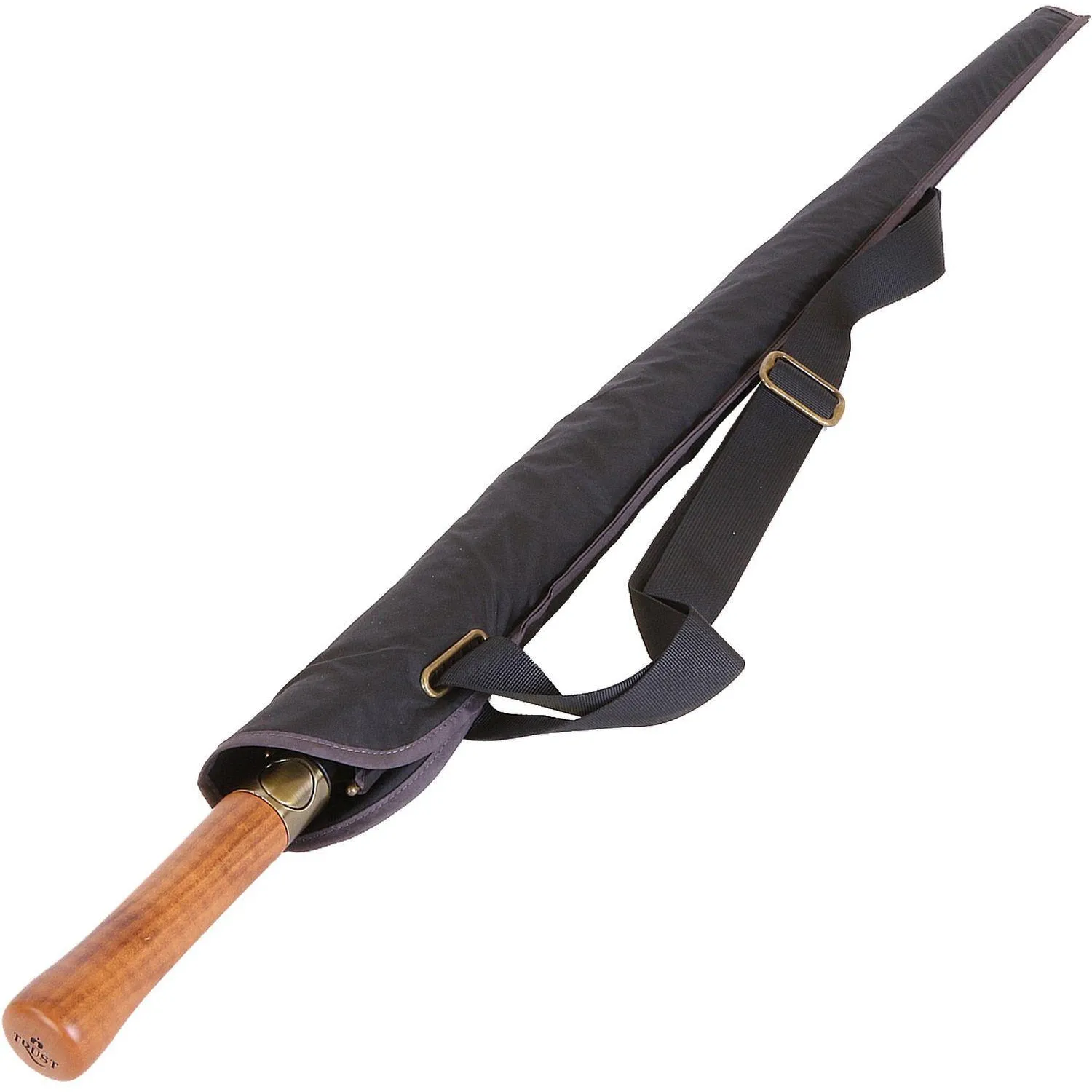 Зонт трость Trust  Мужской, Автомат, П/Э, ручка-дерево,16940 - фото 5