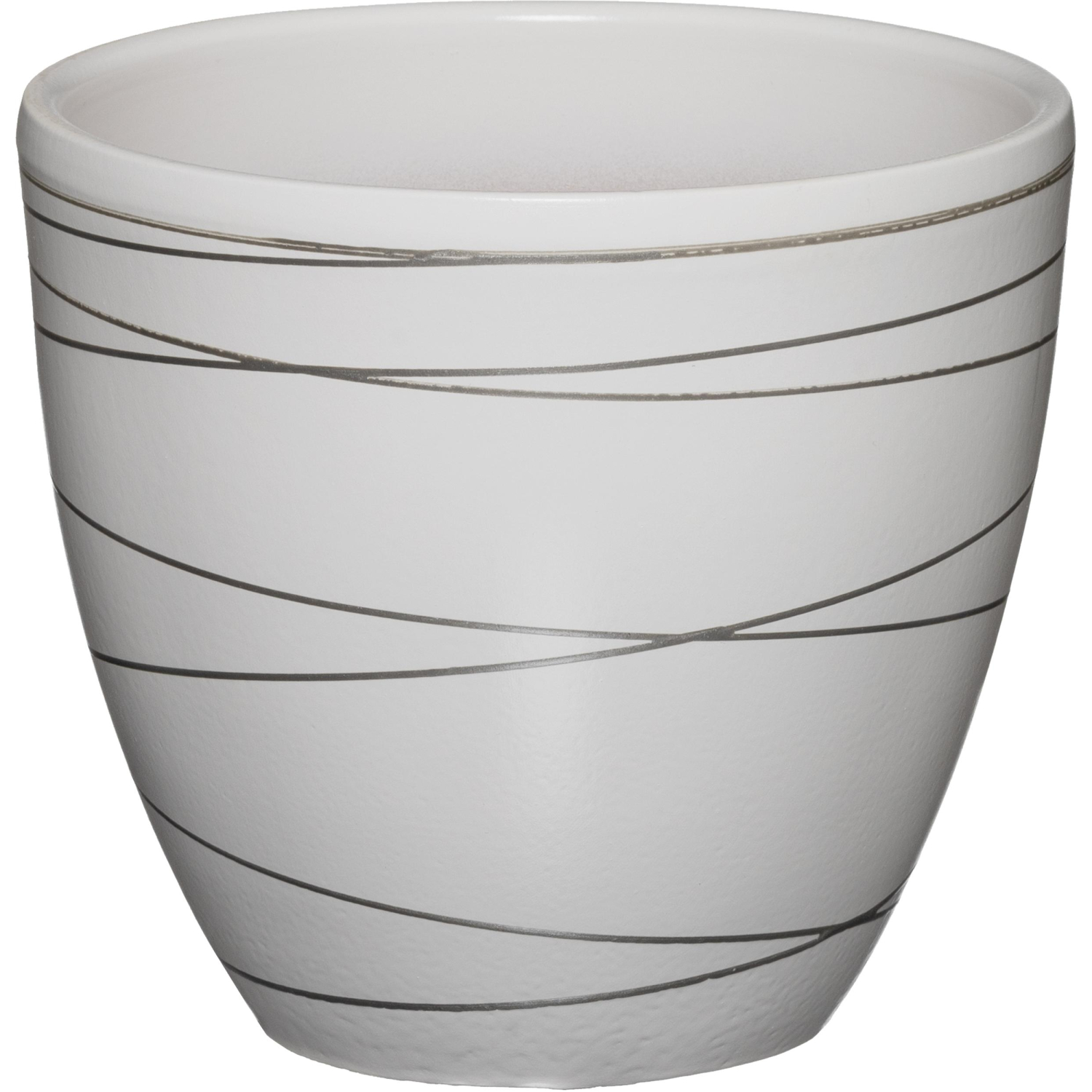 Горшок керамичес.с подстав.,2,4л.,Д175 Ш175 В160,бел,арт.558612014,BH-04-2 - фото 3