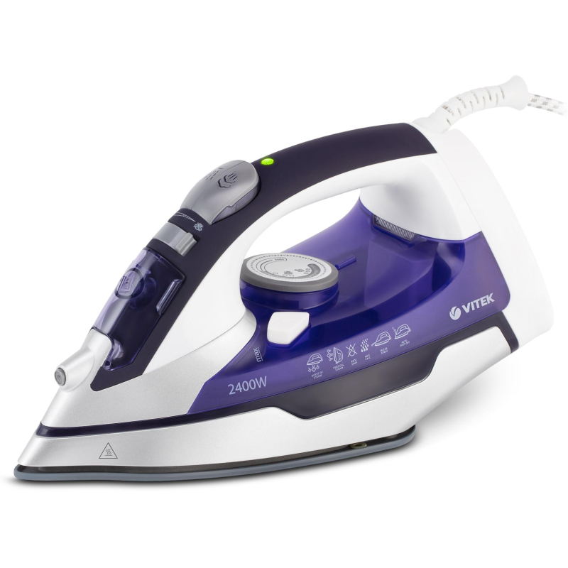 Утюг VITEK 1257-VT-02, мощность 2400 вт, материал подошвы UniCera - фото 1