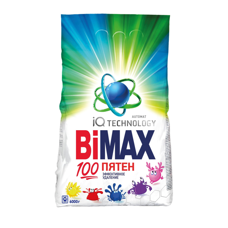 Порошок стиральный BiMax 100 пятен Автомат 6кг - фото 1