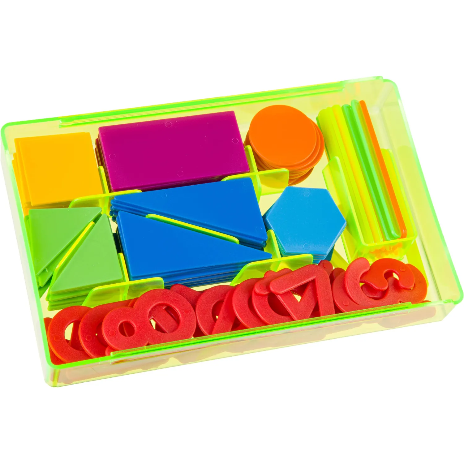 Касса цифр и счетного материала  Учись считать геометр.фиг+цифры 0-9,УК01 - фото 2