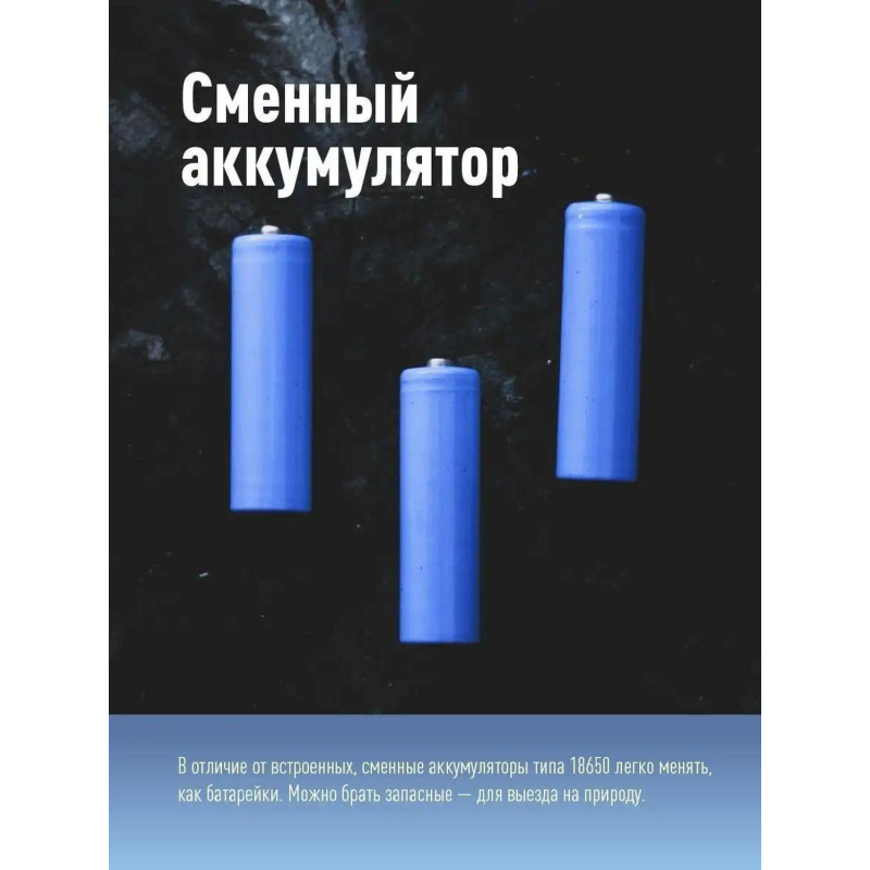 Фонарь КОСМОС KocH3WDLith, 3Вт ХРЕ, 3Вт СОВ, сменный акк 1200mAh - фото 8