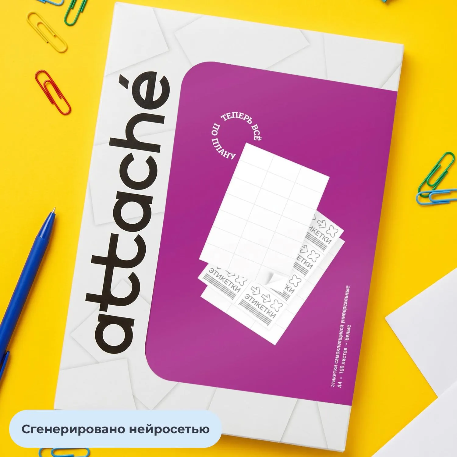 Этикетки самоклеящиеся кауч.к 38х21,2 65шт/л А4(100л/уп) - фото 5