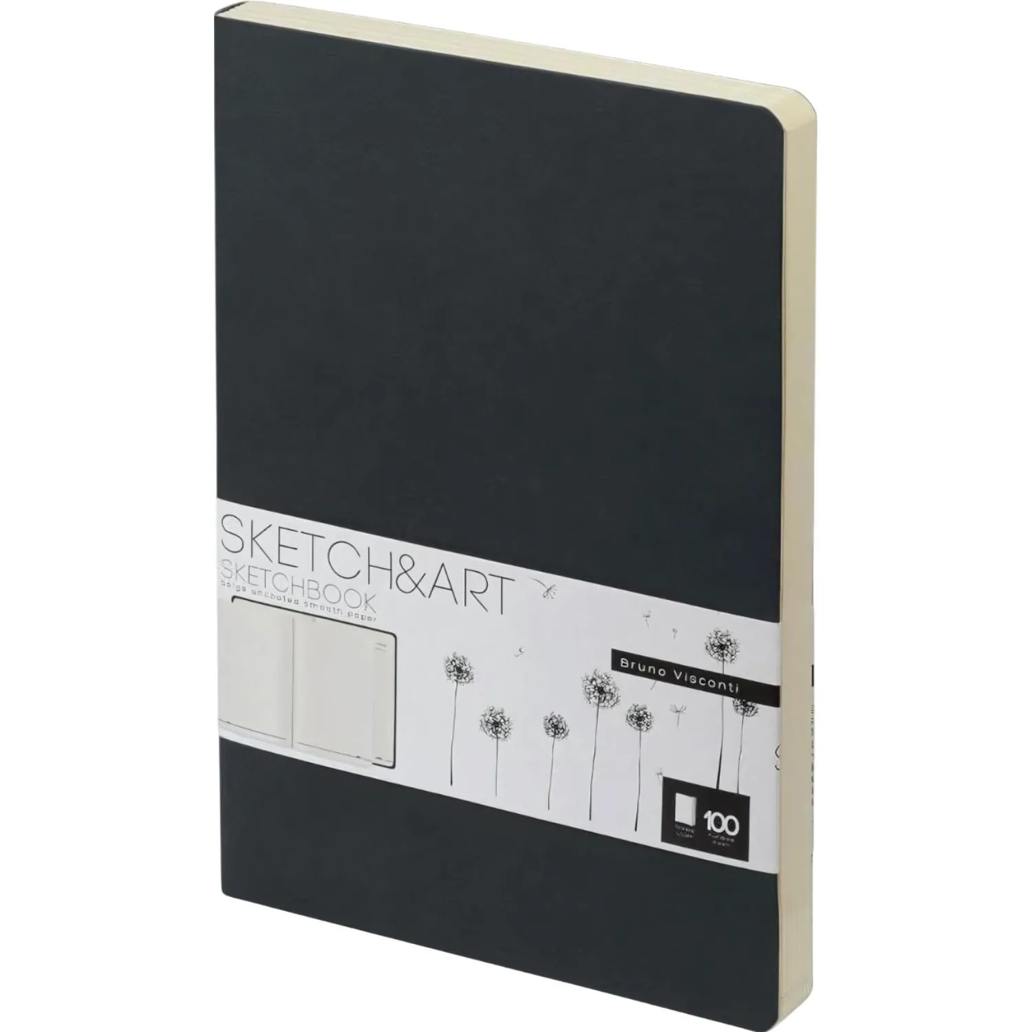 Скетчбук S&A ORIGINAL 140х210 100л БЕЖ 100г книжн.перепл.мягк.черн 1-500/01 - фото 4