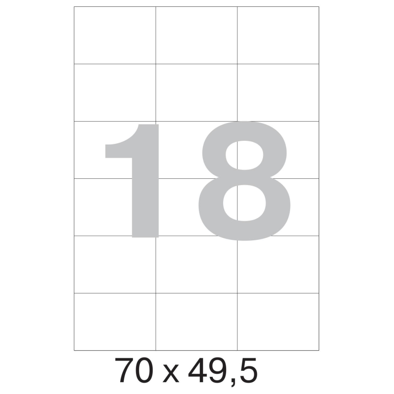 Этикетки самоклеящиеся 70х49,5мм 18 шт/л А4 п/глян (100л/уп) - фото 3