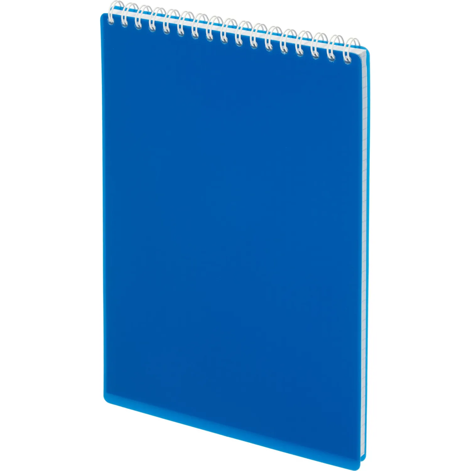 Блокнот А5 80 л. Attache Economy, мет.гребень,пласт.обл,синий, клетка - фото 2