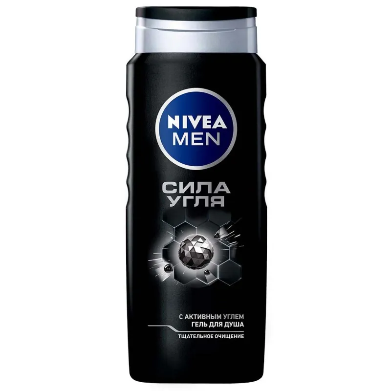 Гель для душа мужской Nivea Men Сила угля, 500 мл  84046 - фото 1