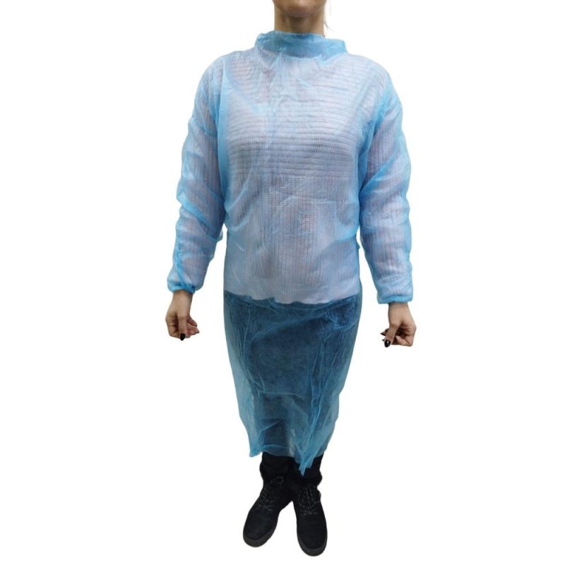Халат н/с, на завязк, рук.рез, дл.140 см, XXL,пл.25,гол, 10 шт/уп - фото 1