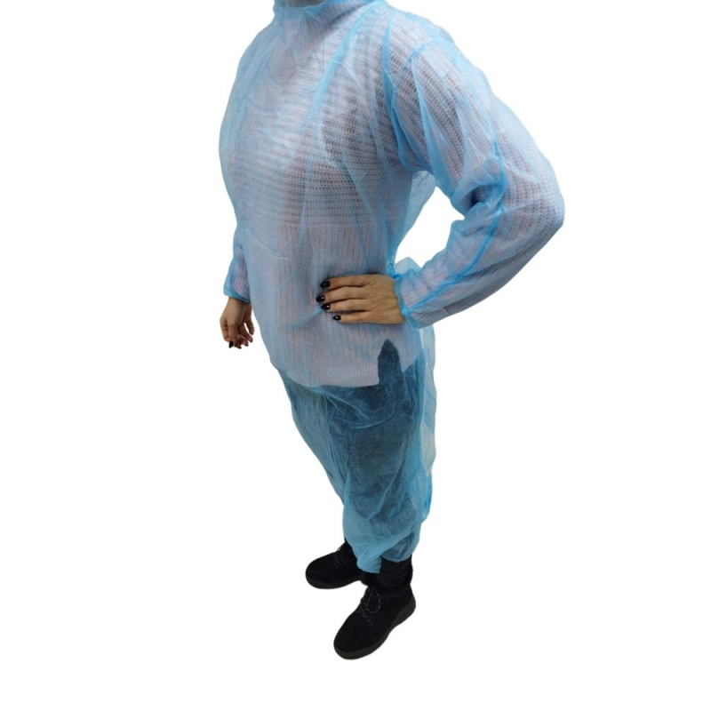 Халат н/с, на завязк, рук.рез, дл.140 см, XXL,пл.25,гол, 10 шт/уп - фото 3