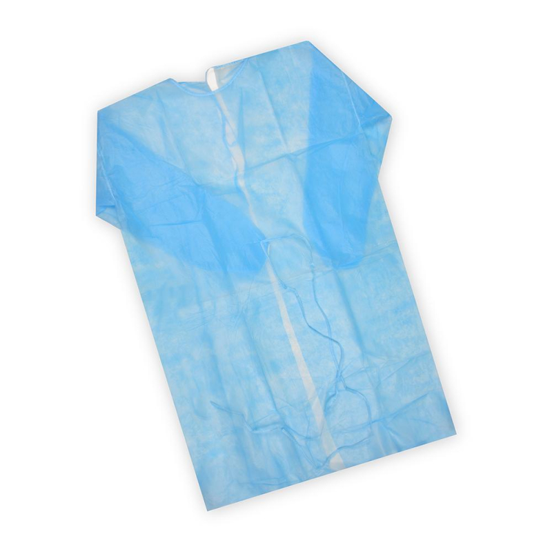 Халат н/с , на завязк, рук.рез, дл.110см, XL, пл 25, голуб, 10 шт/уп - фото 3