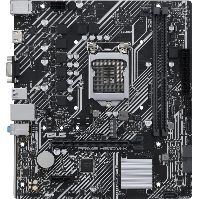Материнская плата Asus PRIME H510M-K s1200 2xDDR4 mATX VGA+HDMI - фото 1