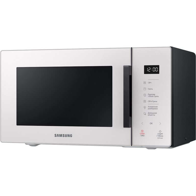 Микроволновая печь Samsung MG23T5018AE/BW, 800Вт, 23л,  белый/черный - фото 3