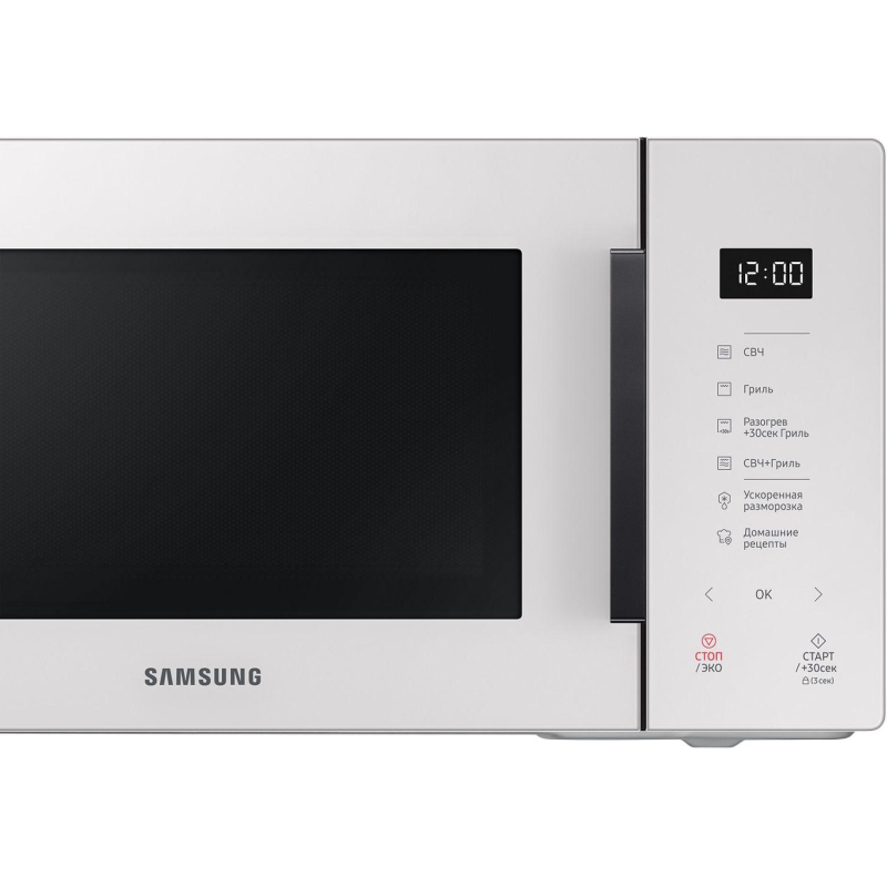 Микроволновая печь Samsung MG23T5018AE/BW, 800Вт, 23л,  белый/черный - фото 6