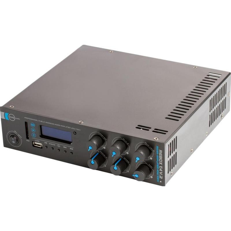 Усилитель микшер CVGAUDIO ReBox T4 40W/100V, MIC in, MP3/FM/BLUETOOTH - фото 1