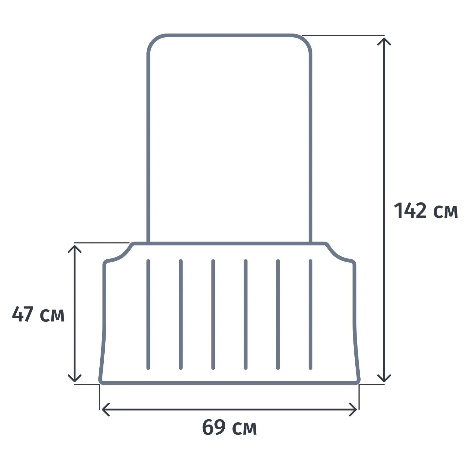 Движок для уборки снега пластик 690х470х1420мм стальн рукоят Сибртех 61642 - фото 4
