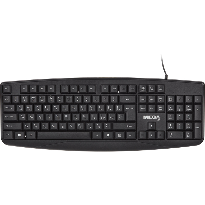 Клавиатура ProMega E-KB721 черная, USB, 104кн - фото 1
