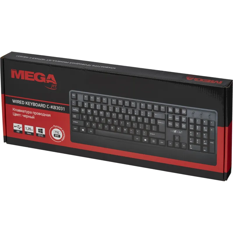 Клавиатура C-KB3031 черная, USB, 104кн BT-JKB-002/C-KB3031 - фото 12