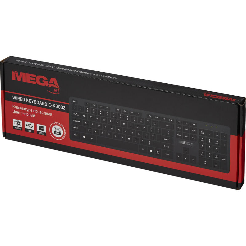 Клавиатура ProMega C-KB002 черная, USB, 104кн - фото 6