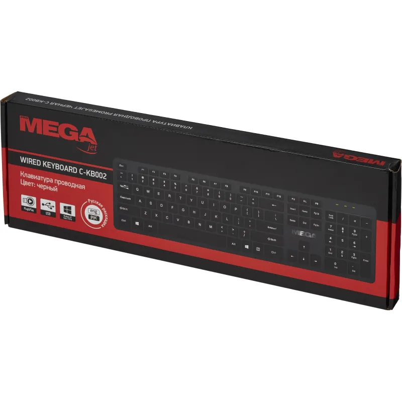 Клавиатура C-KB002 черная, USB, 104кн BT-JKB-001/C-KB002 - фото 12