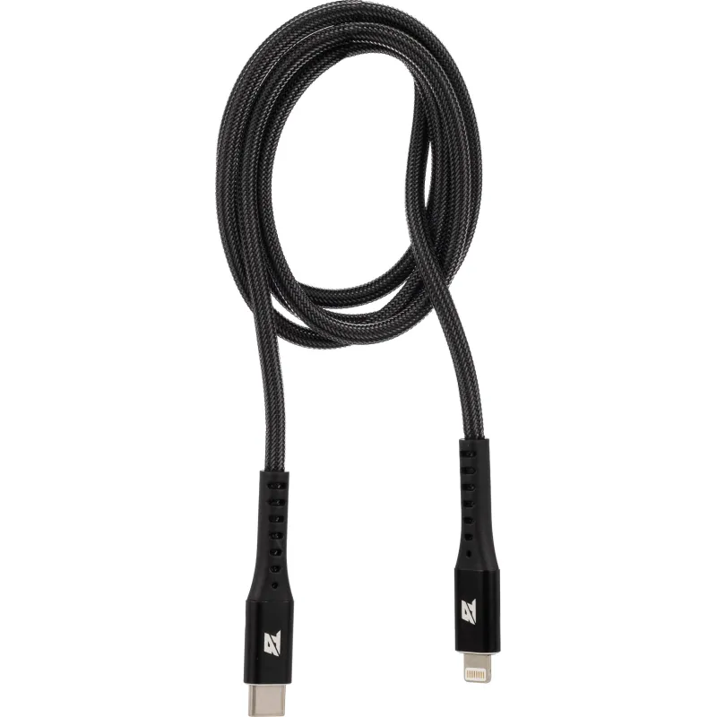 Кабель МОЩНОСТЬ, 1м, Type-C to Lightning,  нейл, черный BT-JCBL-009/U210PD - фото 3