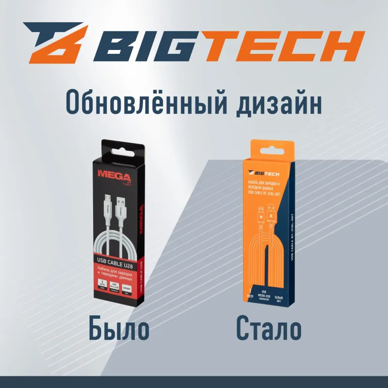 Кабель 2,4A, 1м, USB - Micro-USB, TPE, силикон, белый BT-JCBL-007/U28 - фото 2