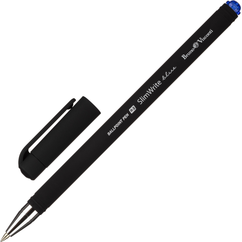 Ручка шариковая неавтомат. SlimWrite.BLACK 0,5мм синяя 20-0009 - фото 1