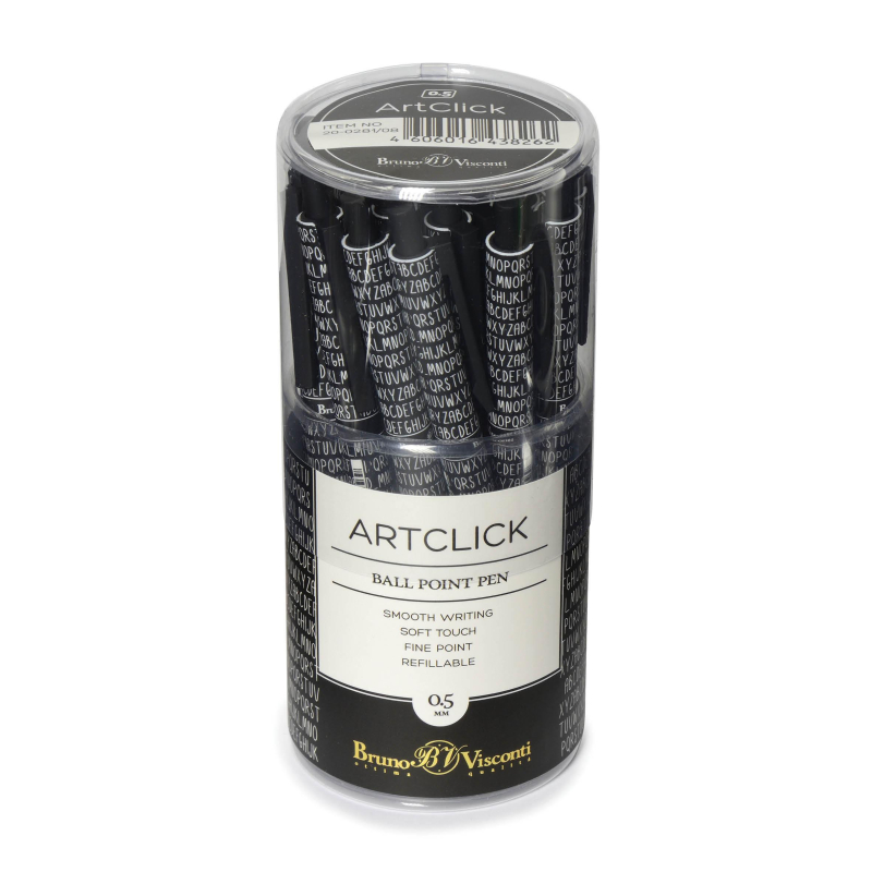 Ручка шариковая автомат. ArtClick.Буквы 0,5мм синяя 20-0281/08 - фото 4