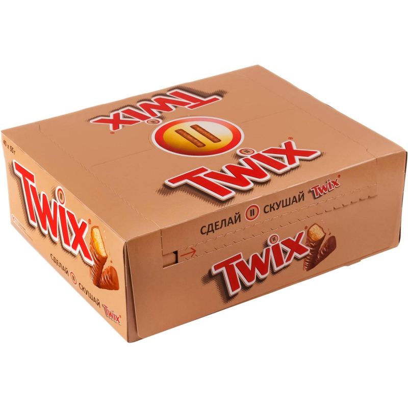 Шоколадный батончик Twix с карамелью, 55гх40шт/уп - фото 5