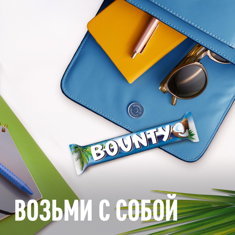 Шоколадный батончик Bounty с мякотью кокоса, 55гх32шт/уп - фото 5