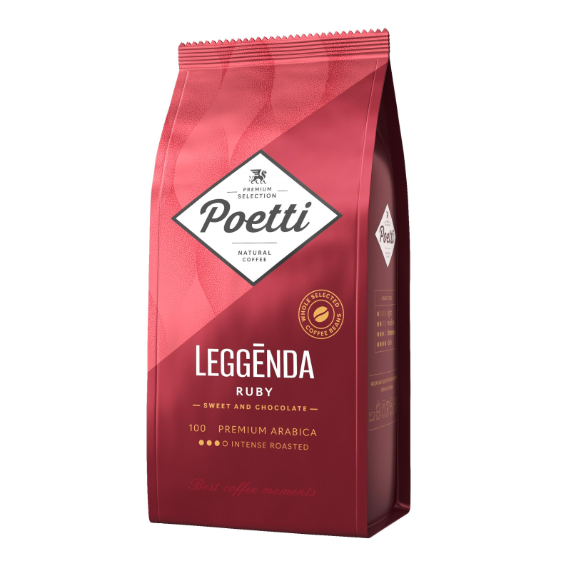 Кофе Poetti Leggenda Ruby в зернах, 1кг - фото 1