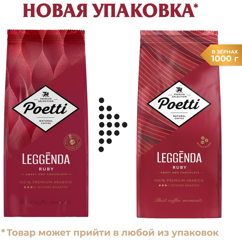Кофе Poetti Leggenda Ruby в зернах, 1кг - фото 10
