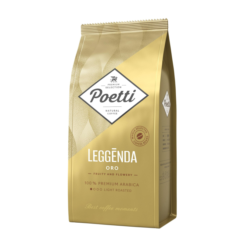 Кофе Poetti Leggenda Oro в зернах, 1кг - фото 1