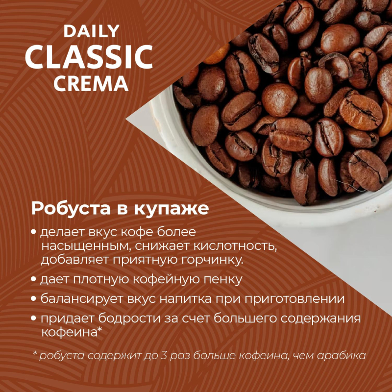 Кофе Poetti Daily Classic Crema в зернах, 1кг - фото 7