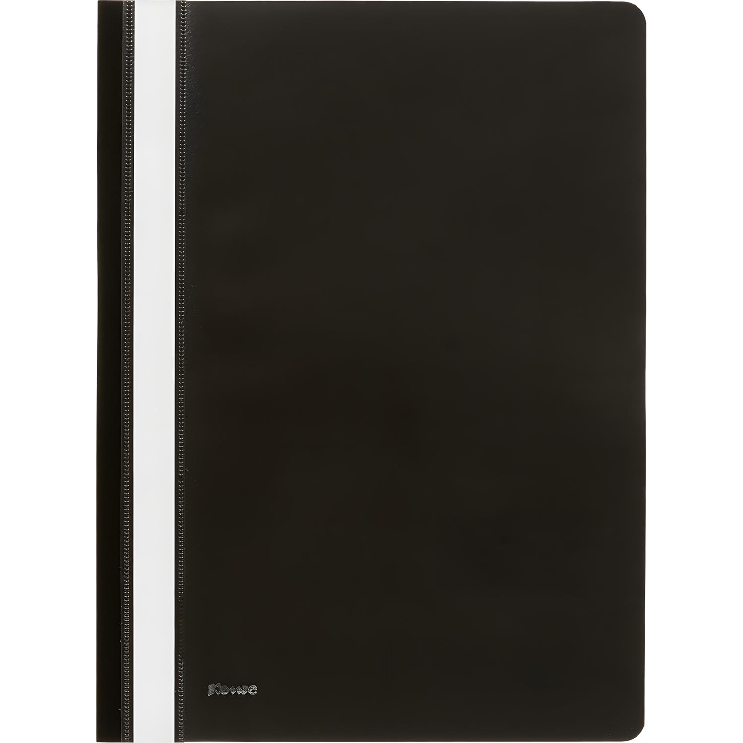 Скоросшиватель пластиковый Комус А4 черный 1810 - фото 2