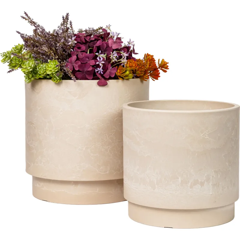 Горшок д/растений с вклад.конт.воды Круг.,ПЕСОЧНЫЙ (БЕЖЕВЫЙ),30л,H-16G35 - фото 5